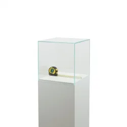 Glazen vitrinekap | glazen stolp voor op sokkel | museumvitrine