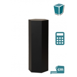 Hexagon sokkel zwart mat, op maat