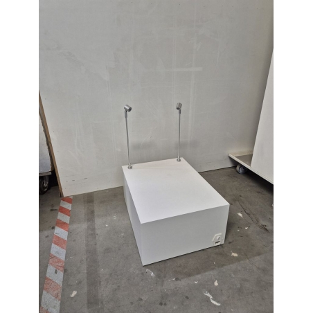 Solits sokkel wit mat, 45 x 35 x 20 cm (LxBxH), incl. aansluiting voor LED spots - SALE