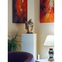 MDF witte sokkels | plantenzuilen | zuilen wit MDF zijdeglans