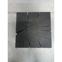 sokkel eiken massief, zwart gelakt, 29 x 28 x 50 cm (LxBxH) - SALE