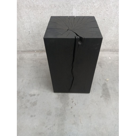 sokkel eiken massief, zwart gelakt, 29 x 28 x 50 cm (LxBxH) - SALE