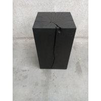 sokkel eiken massief, zwart gelakt, 29 x 28 x 50 cm (LxBxH) - SALE