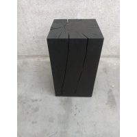 sokkel eiken massief, zwart gelakt, 29 x 28 x 50 cm (LxBxH) - SALE