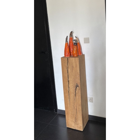 Eiken houten sokkels | massief houten zuilen | uitstekende kwaliteit