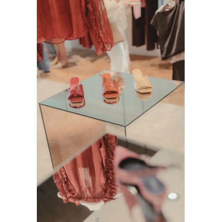 spiegel sokkel (glas), 30 x 30 x 100 cm (lxbxh)