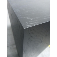 B-KWALITEIT - Solits sokkel eiken fineer zwart, 30 x 30 x 100 cm (LxBxH)