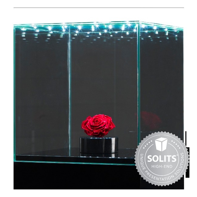 Glazen beschermkap met geintegreerde LED-verlichting 40 x 40 x 40 cm 