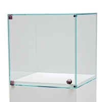glazen vitrine-kap met deur, 30 x 30 x 30 cm (lxbxh)