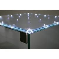 Glazen beschermkap met geintegreerde LED-verlichting 35 x 35 x 35 cm 